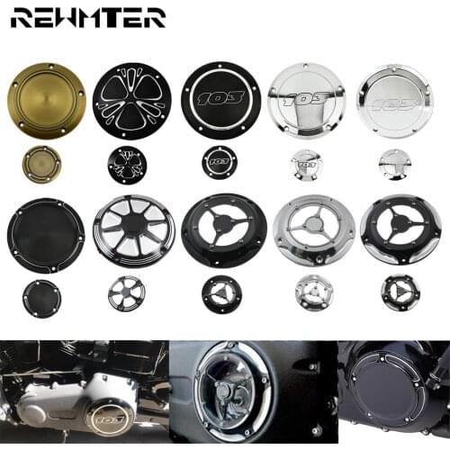 Motorcycle CNC Engine Derby Timing Timer Cover 5 Holes Set For Harley Touring Softail Dyna Fat Boy Electra Glide Deluxe 1999-17