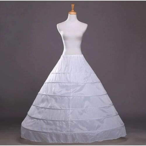 Newest Designing Cheap Long 6 Hoops Petticoat Underskirt For Ball Gown Skirt Mariage Underwear Crinoline Wedding Accessories