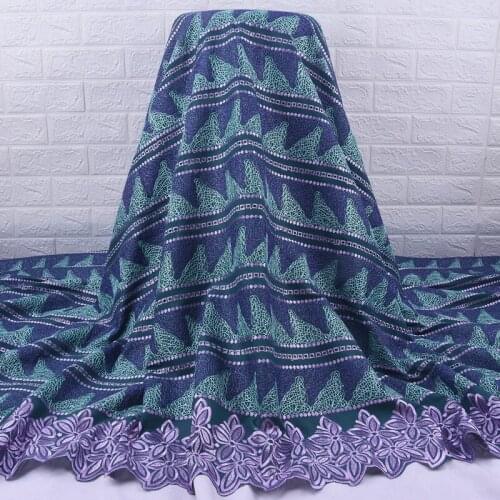Zhenguiru New Arrival African Lace Fabric Swiss Voile Lace Fabric Embroidered Flower Nigerian Fabric For Party And Wedding A2017