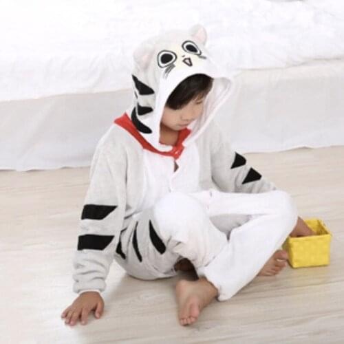 Chis Sweet Home Cat Animal Pajamas Children Onesies baby Cosplay Unisex robe kids clothes Boys Girls Flannel Sleepwear Pyjama