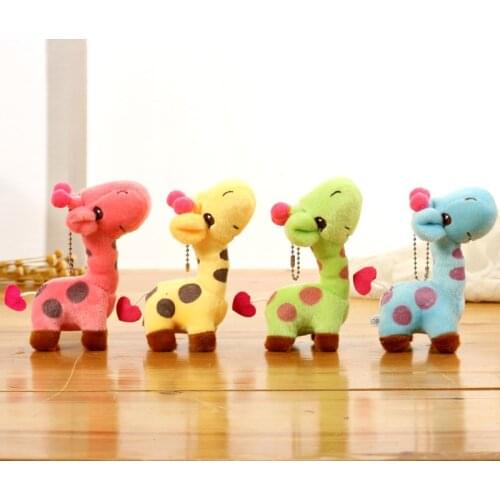 Creative colorful deer plush doll pendant giraffe plush toy small gift bag pendant