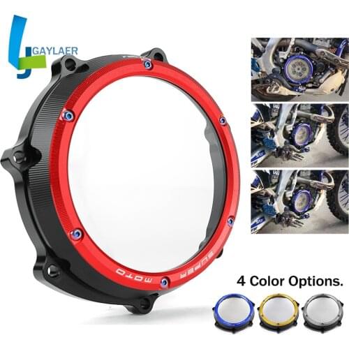 Motorcycle Clear Clutch Cover for Yamaha YZ250F WR250F 2001-2013 Engine Protector Guard
