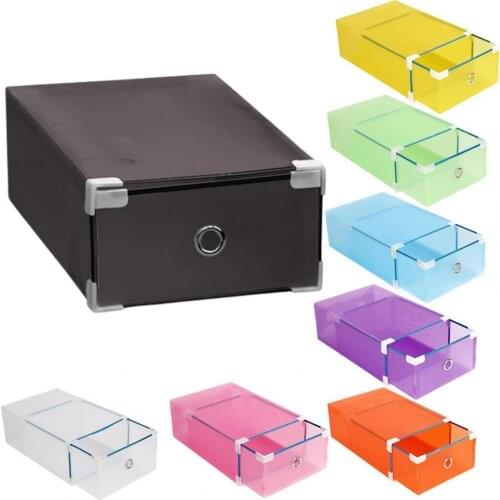Transparent shoe boxes storage box Shoes Organizer Stackable Dust-Proof Shoes Storage superimposed combination shoe cabinet