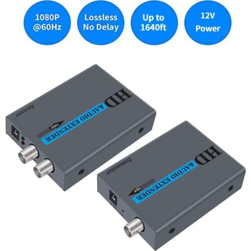 HDMI Coaxial Extender Transmitter and Receiver Splitter Support 1080P Full HD HDMI Signal Lossless No Delay 500M Coaxial Cable