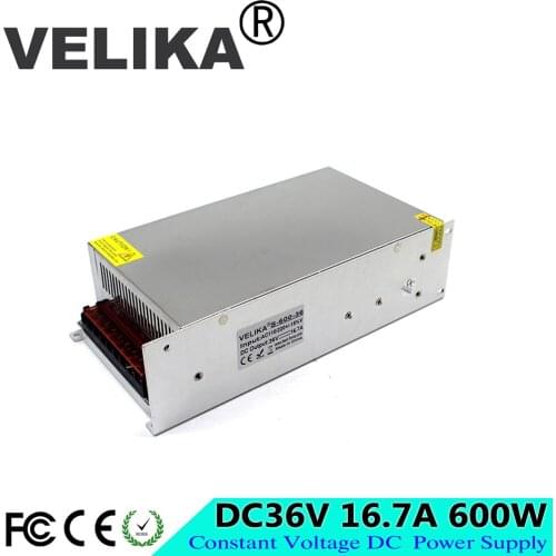 Adjustable Power Supply DC36V 16.7A 600W Switch Switching Driver 110V 220V AC DC 36V SMPS Factory Supplier For LED Lamp cnc cctv