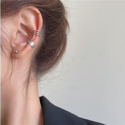Earring studs, earbone clip, three-piece set, simple, small and cool INS earrings, new 2021 fashion earrings