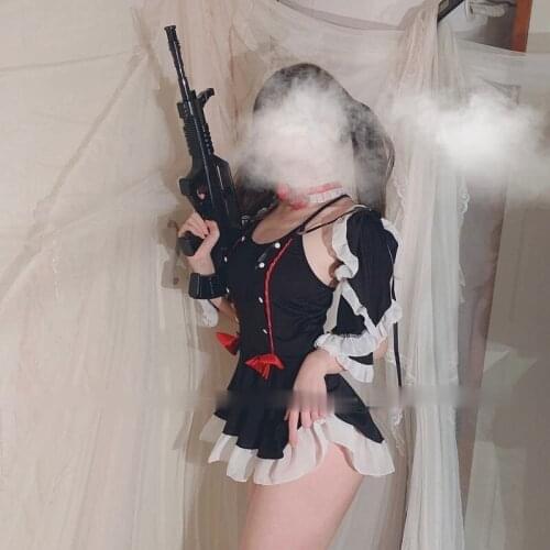 Sexy Love Live Cosplay Costumes Perspective Lingerie Underwear Set Maid Classical Erotic Lace Outfit SM Porno Suit for Women