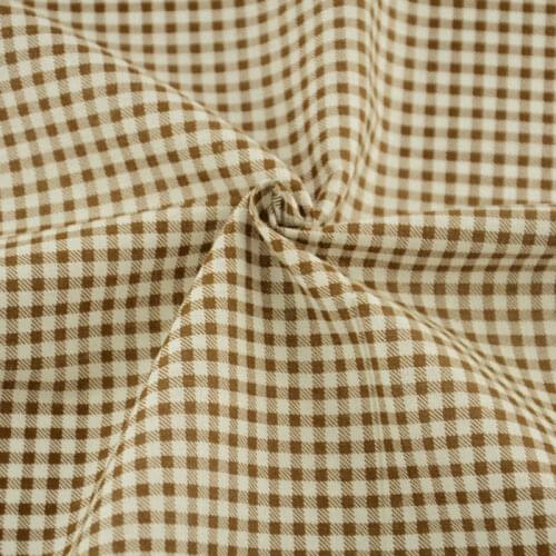Booksew Printed Light Brown and White Check Design 100% Cotton Fabric Tecidos De Patchwork Doll Home Textile Sewing Cloth Tissu