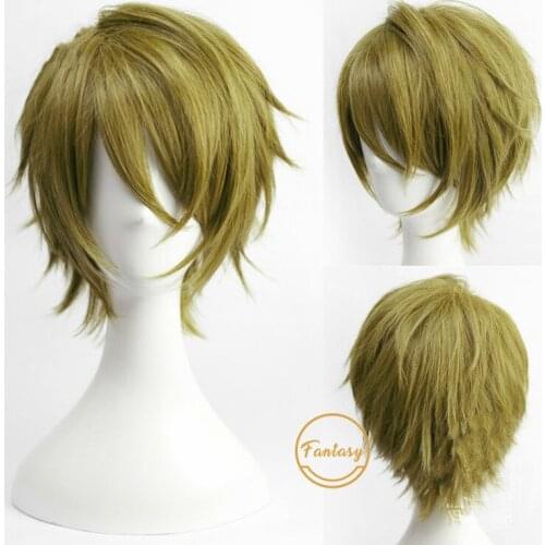 Takamine Midori Ensemble Stars Cosplay Short Wig Heat Resistant Synthetic Wigs+ Free Wig Cap