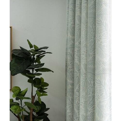 Chenille Fabric Dark Floral Pattern Jacquard Fabric Window Shade Cloth Modern Minimalist Curtains for Bedroom Living Room