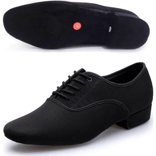 USHINE BD61 Oxford outdoor/indoor 2.5cm heeled Jazz modern Zapatos De Salsa casual shoes Latin Ballroom dance shoes man big size