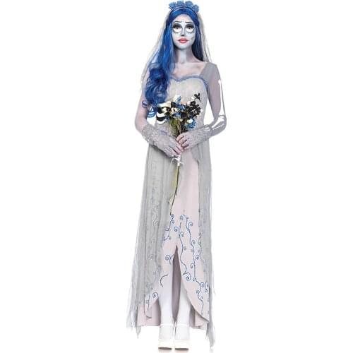 Female Dress Princess Cosplay Style Party Devil Corpse Bride Costume Halloween Women Scary Vampire Costume Clothes Witch Dresses