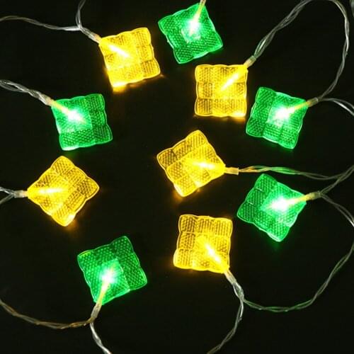 Party Room Decoration Square LED String Lights Waterproof Christmas Solar Lights 10pcs 20pcs New Year Fairy Lights