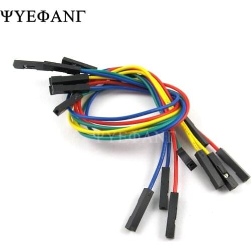 10pcs/lot 1P Dupont Cable 2.54 Jumper Wire Connector Double Head Spring Electronic Wire Female to Female Dupont Line 20cm 200MM
