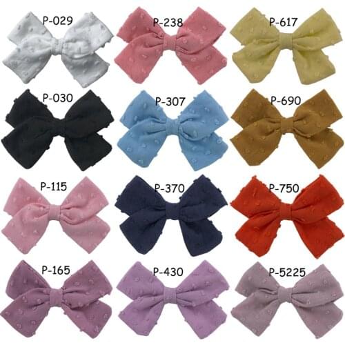 20 pcs/lot, Girls Cotton Fabric Bow Hair clips, Schoolgirl Sailor Bow hair Clips, Baby girls hair accessories
