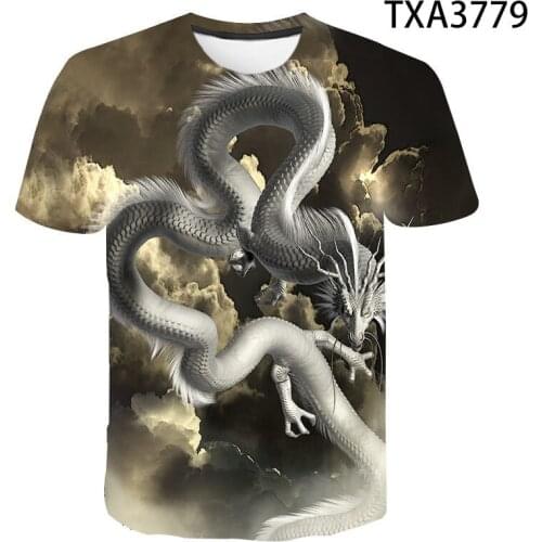 2020 New Summer Dragon 3D T shirt Boy Girl Kids Fashion Casual Short Sleeve Men Women Children Printed T-shirt Funny Tops Tee