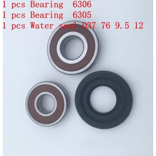 3 pcs Bearing 6306 6305 and Water seal Oil seal D37 76 9.5 12 for lg washing machine