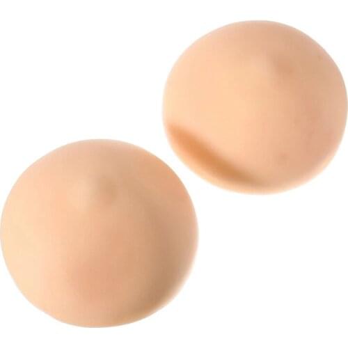 3D 1 Pair of permanent makeup tools tattoo areola skin silicone fake breast chest flat tip pleura practice mold