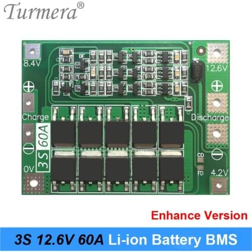 3S 60A 11.8V 12.6V for Screwdriver Battery 12V Li-ion 18650 Battery Protection Board BMS PCM