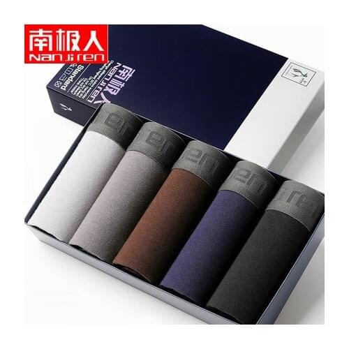 5pcs Brand Mens Underwear Cotton Mens Underpants Male Panties Breathbale boxer Shorts U Convex Pouch Men boxer Plus Size L-3XL