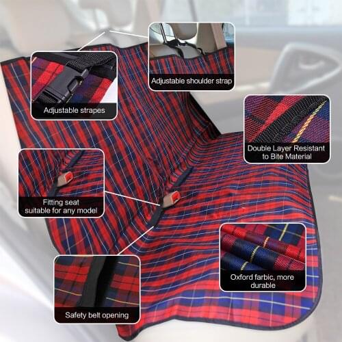 Car Seat Cover Dog Pet Carriers Oxford Pet Seat Covers Waterproof Back Bench Seat Cleaning Seat Covers Mat Travel Accessories