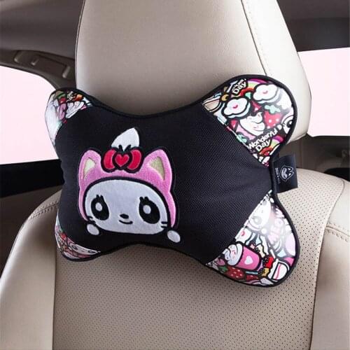 CHSKY Car Neck Pillow Neck Headrest Car Covers Car Seat Cover Headrest Safety Neck Pillow Fabric Leather Auto Safety Accessories