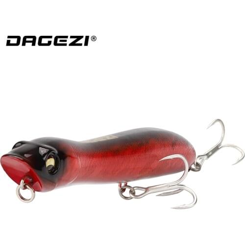 DAGEZI Floating Popper 12.2cm/19g 1pcs Minnow Lure Bait With VMC Quality Hook Fishing Lure For Sea Fishing Fishing Tackle