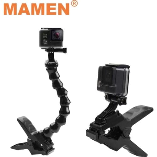 MAMEN 24cm Flexible Long Arm with Clamp Snake-shaped Universal Arm for DJI Osmo Action Gopro Hero 9/8/7/6/5/4 Camera Accessories