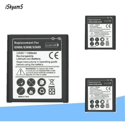 ISkyamS 3x 2300mAh EB-BG360CBC Replacement Battery For SamSung Galaxy Core Prime G360 G360F G3608 G3606 G3609