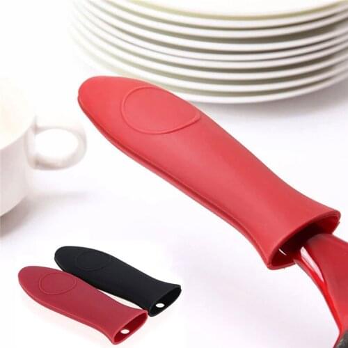 Pot Handle Cover Anti-scald Silicone Handle Holder Skillets Pans Grip Sleeve Pots Pans Handle Parts Kitchen Accessories