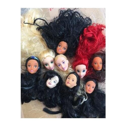 New Arrival Original Collection Mermaid Princess Doll Toy Head Rapunzel Princess Doll Head Boy DIY Toys Princess 1/6 Doll Head