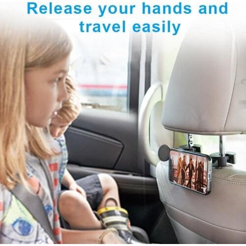 Magnetic Car Phone Holder Hook Back Seat Headrest Universal Holder Mount Stand iPad Soporte Magnet For iPhone O2Z0