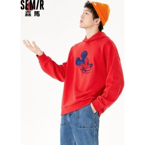 SEMIR Year Of The Rat Sweatshirt Men Hooded Spring 2021 New Fashion Embroidered Loose Tops Hoodies For Man