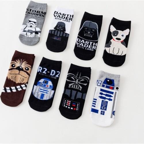 Star Wars Men Socks High Quality Women New Cartoon Sport Socks Wookiee Jedi Knigh Party Novelty Funny Movie Cosplay Party Socks
