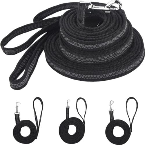 New Anti-skid Rubber and nylon medium and Large dog leash Hand-held design big dog chain training supplies Pet traction rope
