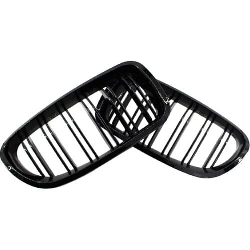 Front Kidney Grille Hood Grills -Double Line for BMW F10 F18 5-Series 528i 530i 535i 550i( Gloss Black)