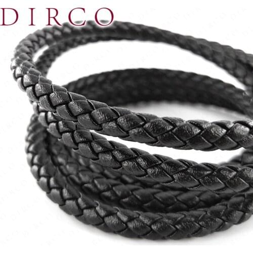 About the Fit 5mm 1Meter Genuine Round Leather Cords Braided Real Leather Nappa Jewelry Accessories Woven Rope Handcrafts Making