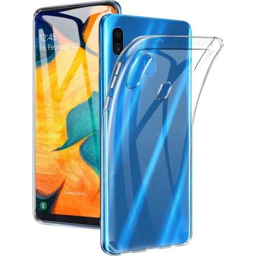 Transparent Phone Cases for Samsung Galaxy A30 SM-A305F Soft TPU Clear Silicon Protective Back Cover For Samsung A30S SM-A307F