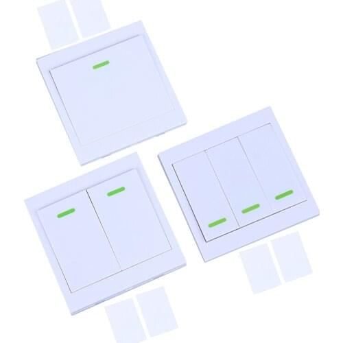 433Mhz 86 Wall Panel Wireless Remote Control Switch Transmitter 1 2 3 Button RF Receiver For Bedroom Ceiling Light Lamp