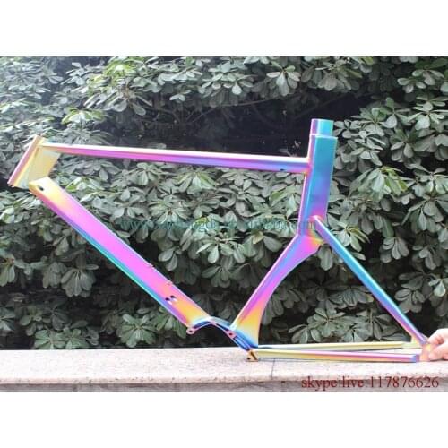 Titanium bmx bicycle frame with 44mm head tube and breeze dropouts BSA thread BB shell