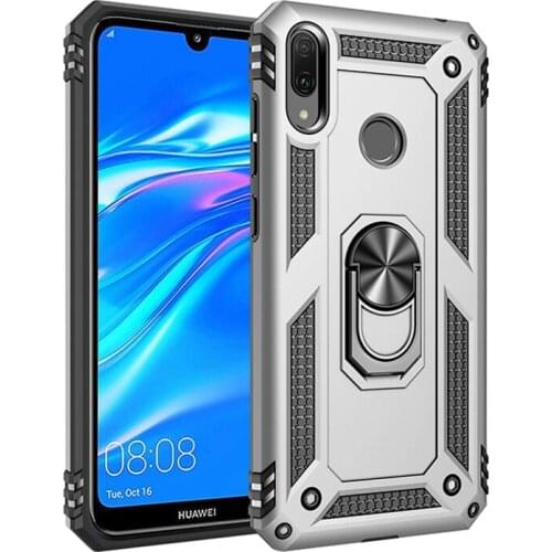 Luxury Armor Phone Case For Huawei Y5 Y5P Y6 Y6P Y7 Y7P Y9 Y9S Prime P Smart 2019 2020 Car Magnet Finger Ring Holder Stand Cover