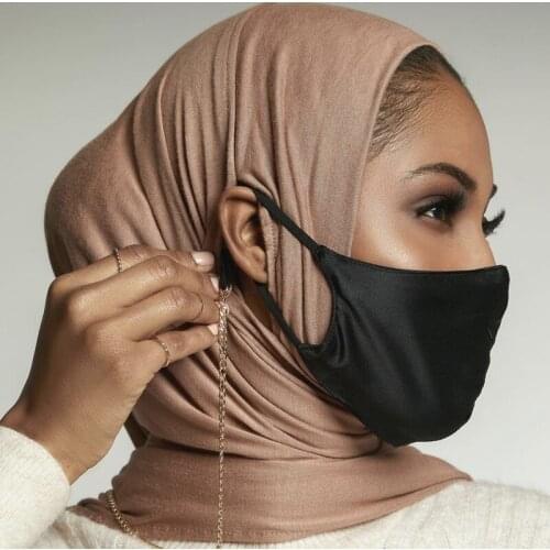 Ready to Wear Earhole Hijab Scarf for Women Stretchy Cotton Muslim Headscarf Female Head Wraps Scarves Foulard Femme Musulman