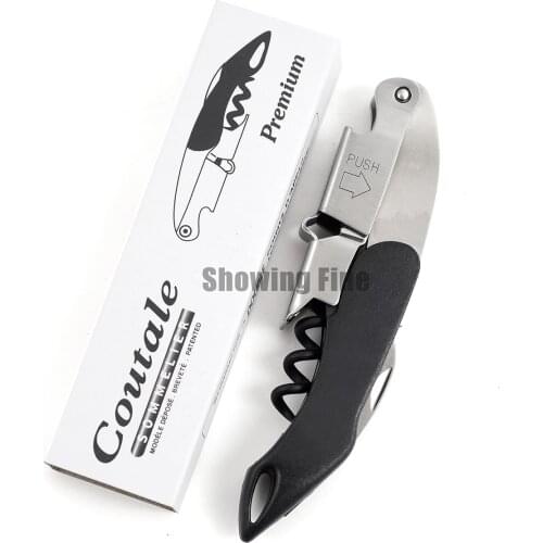 Coutale Sommelier Corkscrew 2-Steps Waiter Wine Bottle Opener with Leather Case Free Shipping