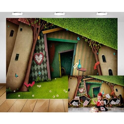Wonderland Fairy Tale Photography Backdrops Children Birthday Party Background Decor Enchanted Castle Newborn Kids Art Photocall