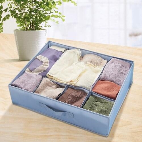 Foldable Underwear Drawer Organizer Dividers Closet Clothes Organizer New Washable Storage Box For Bras Scarves Ties Socks Boxes