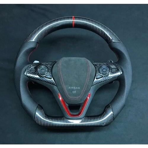 Cuatomized Real Carbon Fiber Sports Steering Wheel Alcantara Leather Replacement For Buick Regal GS 2017-2020