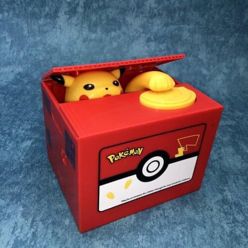 Steal Money Bank Cartoon Pokemon Piggy Bank Creative Gift Cute Coin Storage Box Child Birthday Gift Decoration Decoration