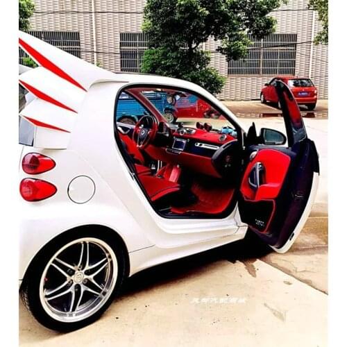 For Benz Smart Fortwo 2008-2014 Rear Aero Wing Spoiler, Trunk Boot Spoilers ABS Grey primer