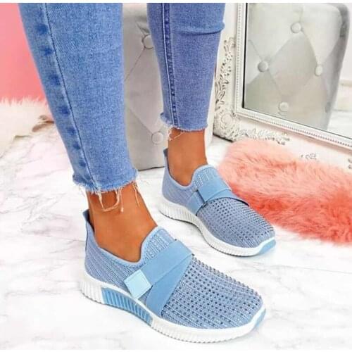 Womens sports shoes 2021 new rhinestone ladies shoes non-slip comfortable walking shoes womens sports shoes