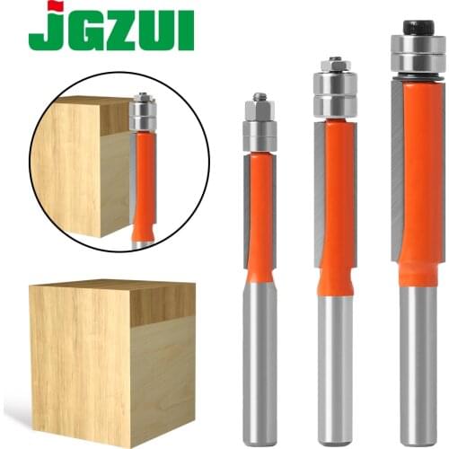 1/4&6MM SHANK Flush Trim Router Bit End Double Bearing For Woodworking Cutting Tool